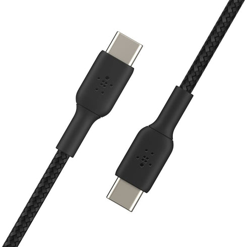 Belkin BoostCharge Braided USB-C to USB-C Cable (1M/3.3ft) for iPhone 15, iPhone 15 Pro, iPhone 15 Pro Max, iPhone 15 Plus, Galaxy S23, S22, Note1...