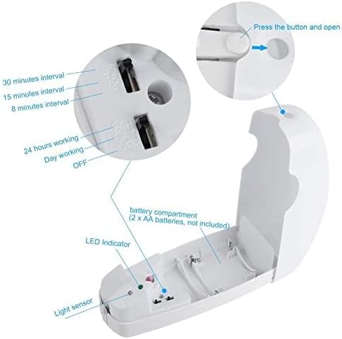 Automatic Adjustable Fragrance Dispenser Wall-mounted Aerosol Spray Air Freshener Standing Fragrance Dispenser for Home Room Office Hotel...