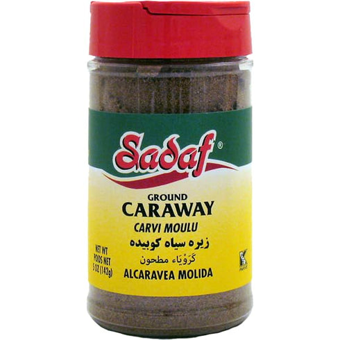 Sadaf Ground Caraway - Caraway Powder for Cooking & Food Seasoning - Spices & Seasonings - Ground Caraway Seeds - Kosher - 5 oz Bottle with Shaker...