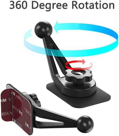 2 Pack 17mm Ball Sticky Mount Holder for Garmin Nuvi GPS Car Phone Wireless Charger Adhesive Dashboard Tape Sticker 17.4mm Swivel Joint Replacemen...