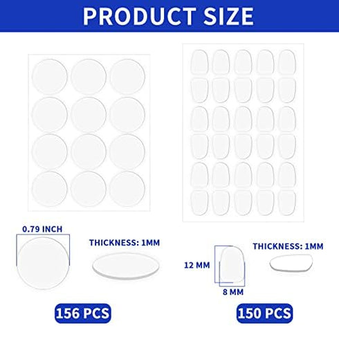 Birllaid Clear Double Sided Adhesive Dots Heavy Duty Transparent Double-Sided Tape Stickers Round &Square Acrylic No Trace Strong Adhesive Sticky ...