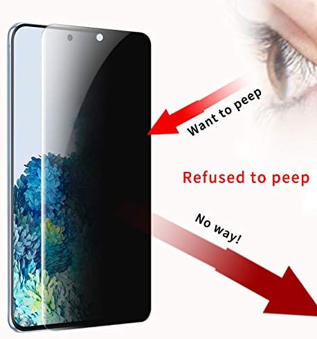 [2 Pack Tempered Glass Front Bubble Free Privacy Anti Spy Screen Protector for Samsung Galaxy S20 Fe 5G G781W G781A SM-G781U1...