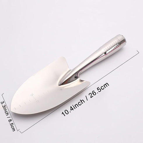 Stainless Gardening Shovel Set,Heavy Duty One-Piece Small Garden Trowel Hand Shovel Gardening Tools for Planting, Digging, Weeding, Moving and Smo...