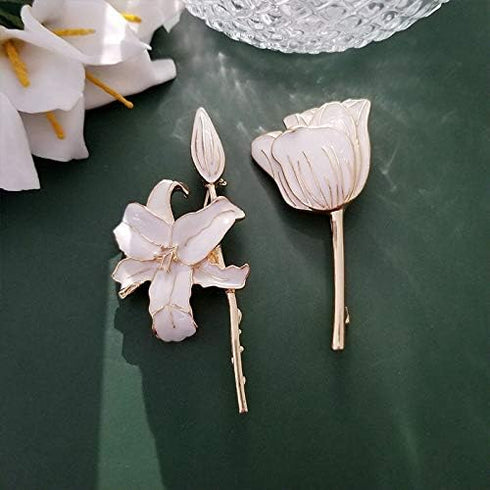 Flower Brooch Pin Tulip Lily Magnolia Enamel Brooch Pins Fashion Lapel Pins Accessory for Backpacks Badges Hats Bags for Women Girls Gift (Tulip)...