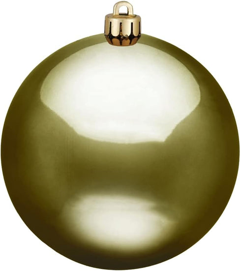 Vickerman 4" Olive Shiny Ball Ornament, 6 per Bag...