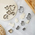 Tiny Mini Stainless Steel Cookie Cutters, 22-piece Cute Shapes Animal Flowers Bear Dinosaur for One-Bite Cookies, Fruits, Fondant Biscuit (22 pcs)...