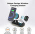 Gigastone 15W Wireless Charging Station, 3 in 1 Strong Magnetic Wireless Charging Stand, Wireless Charger Compatible with iPhone 14/13/12/11/SE/X/...