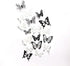 Butterfly Wall Stickers Decal, 36 PCS 3D Black and White Butterfly Stickers with Adhesive,Qyeaber Crystal Butterflies, Removable Art Mural for Bab...