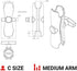 RAM Mounts Double Socket Arm RAM-201U Medium Arm Compatible with RAM C Size 1.5" Ball Components...