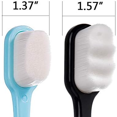 DI QIU REN Extra Soft Toothbrush for Sensitive Gums, Manual Toothbrush with 8 Tubes of 10000 Soft Floss Bristle for Gum Care, Protect Fragile Gums...