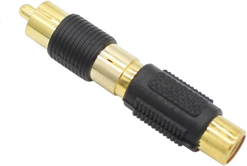 RCA Adapter, 6pcs RCA Female to Female Coupler and 6pcs RCA Male to Male Coupler Gold Plated for Phono, Speaker, Amplifier and RCA Cable Extension...