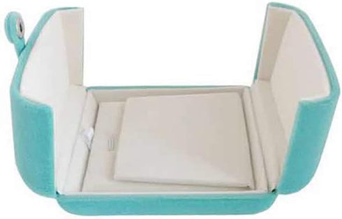 Aqua Packaging Case Premium Velvet Jewelry Gift Box Double Layer Function Necklace Earring Combo (Jewelry not included)...