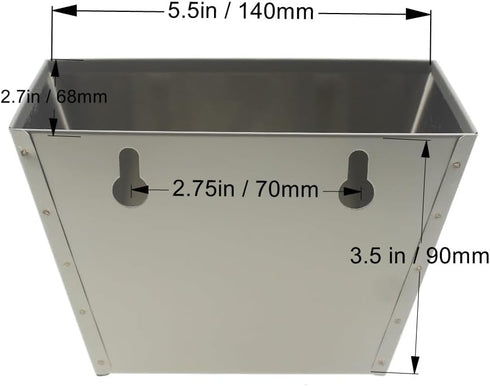 Silver Bottle Cap Catcher Wall Mounted Beer Bottle Top Bucket Stainless Steel 5"...