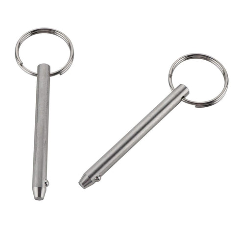 YXQ 2 Pcs Quick Release Pin, Diameter 1/4"(6.3mm), Overall Length 2.56"(65mm), Usable Length 2"(51mm), Full 316 Stainless Steel, Bimini Tops for B...