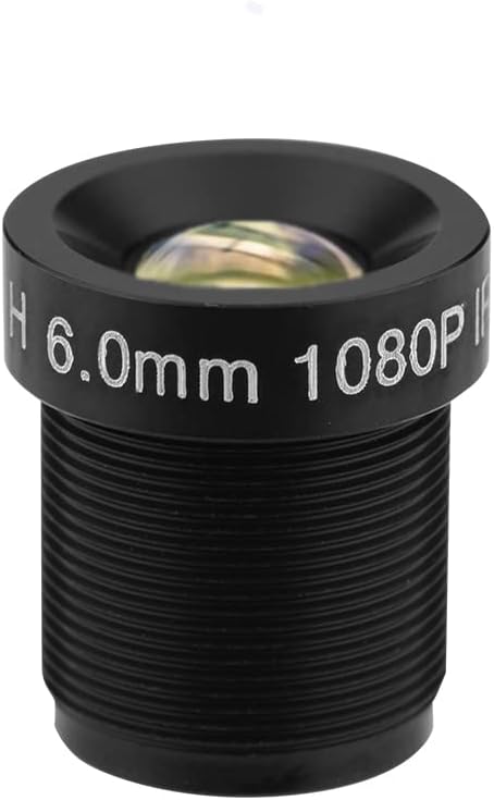 CCTV Camera Lens 6mm CCTV Camera Lens 2 Million Pixels 24-Hour IR Security Camera Lens with 58°Suitable for CCD chipsets of 1/3 and 1/4 inches...