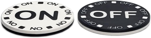 Cyber-Deals Craps 2-Sided On/Off and Buy/Lay Ceramic 1.5" Chip-Size Lammer Buttons Pack...
