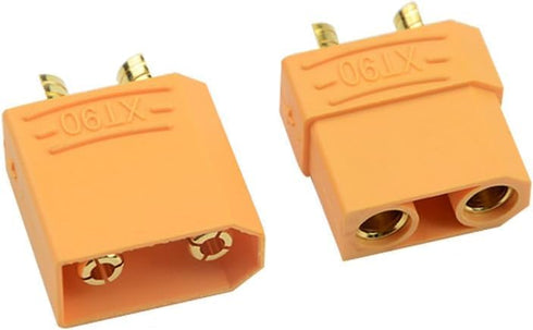 1 Pair XT90 Male Female Plug and 2pcs XT90 Series Connector 1-Female 2-Males Adapter with 10CM 10AWG Silicone Cable for RC Battery Helicopter Quad...