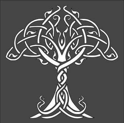 Custom Celtic Tree of Life Stencil 5.5" x 5.5" - Intricate Design for Spiritual and Heritage Crafts...