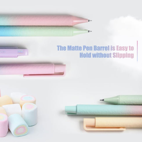 Gel Pens, 5Pcs Pens 0.5mm Fine Point Smooth Writing Pen, Quick Dry Black Ink Pens for Journaling Note Taking, Cute Office School Supplies Gifts fo...