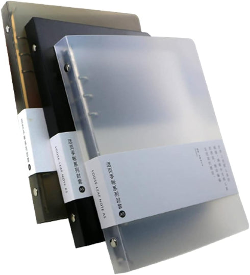 3 Pack A5 A6 B5 Round Ring Binder Cover 6-Ring 9-Ring PVC Binder Covers Refillable Notebook Loose Leaf Binder Protector (Inner Paper Not Included)...