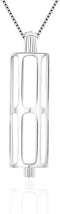 Long Tube Cage Pendants for Pearl Jewelry Making Sterling Silver, Design Cage Pendants for Women...