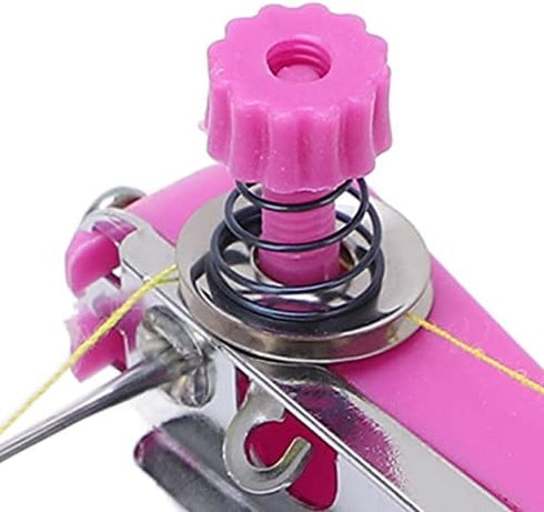 Mini Single Stitch Handheld Sewing Machine,Pocket Manual Sewing Machine Handheld Sewing Machine Purple Light Weight Pocket Sewing Machine for Clot...