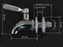 BTSKY™Stainless Steel Beverage Dispenser Replacement Spigot Fits 16mm?5/8 inch?Opening - No Lead Dispenser Replacement Faucet, Polished Finish...