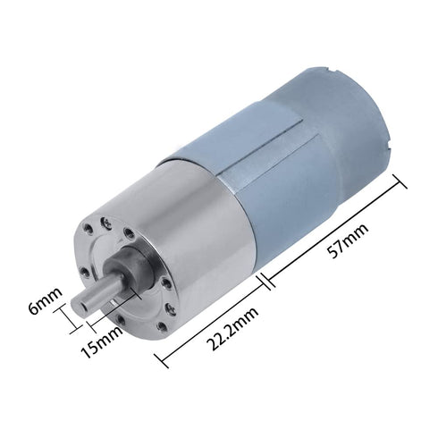 555 High Torque Micro Brush DC Motor Low Speed Gear Reduction Motor Eccentric Shaft Gearbox Diameter 37mm High Torque All Metal Gear Electric Micr...