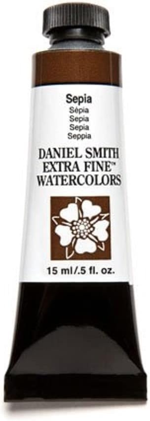 Daniel Smith Extra Fine Watercolor 15ml Paint Tube, Sepia (284600103), 0.5 Fl Oz (Pack of 1)...