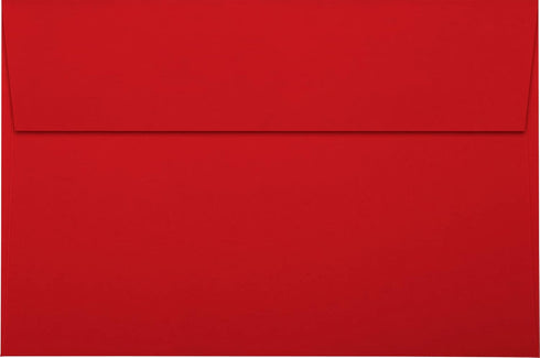 LUXPaper A9 Invitation Envelopes | 5 3/4" x 8 3/4"| Holiday Red | 60lb. Text | 50 Qty...