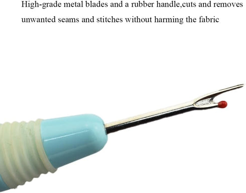 HAHIYO Blue Rubber Seam Ripper Ergonomic Grip Thread Stitch Remover Tool Sewing Stitch Cutter Thread Ripper Unpicker Sewing Accessory&Supply for C...