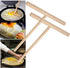 2 Pcs Wooden Crepe Maker Pancake Batter Spreader Stick Kitchen Cooking Utensils Tools for Restaurant Canteen Specially Supplies Practical Treatmen...