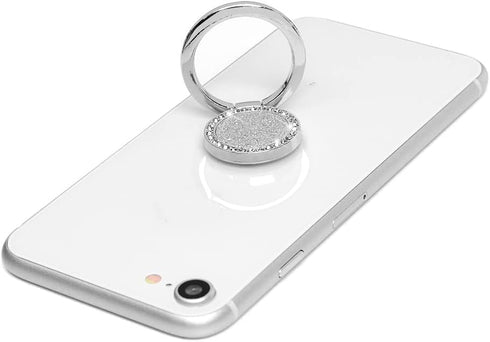 Mavis's Diary Bling Cell Phone Ring Stand Holder, Universal 360 Rotation Metal Buckle Tablet Finger Grip Kickstand Compatible with iPhone Galaxy L...