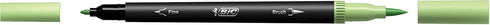 BIC Intensity 12-Pack Dual-Tip Coloring Felt Pens with 0.7mm Fine Tip and Flexible Brush in Pastel Tones...