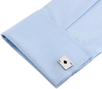 Ace of Spades Poker Gambling Casino Pair of Cufflinks in a Presentation Gift Box & Polishing Cloth...