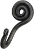 Hand Forged Spiral Hooks Set of 6 Pcs Handmade Wrought Iron Wall Mounted Coat Hook Blacksmith Metal Wall Towel Hooks Rack Black Antique Finish Wal...