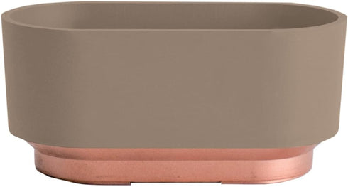 The HC Companies 5.5 Inch Sorrento Succulent Pot - Lightweight Indoor Plastic Succulent Planter with Drainage, Artisan Taupe...