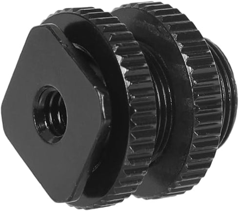 CAMVATE 5/8"-27 Male Threaded Cold Shoe Adapter to Hot Shoe for Microphone Mic Mount - 0953...