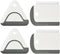 windson 4 Pack Mini Pot and Pan Dish Scraper - 2 Flex Dish Squeegee and 2 Sink Squeegee with Countertop Brush, Water Wiper for Kitchen,Bathroom,Mi...