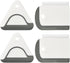 windson 4 Pack Mini Pot and Pan Dish Scraper - 2 Flex Dish Squeegee and 2 Sink Squeegee with Countertop Brush, Water Wiper for Kitchen,Bathroom,Mi...
