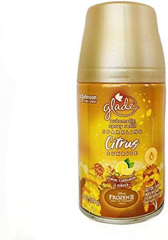 Glade Automatic Spray Refill Sparkling Citrus Sunrise Air Freshener Refills, 6.2 Ounce...