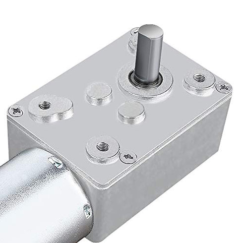 DC 12V Worm Gear Motor Reduction Electric Motor Reversible High Turbo Electric Geared with Self Lock Design(62RPM)...