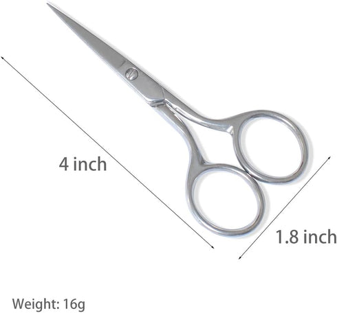 4 Inch Pointed Tip Precision Embroidery Scissors Stainless Steel Small Scissors Detail Shears Sewing Scissors Thread Scissors for Needlework, Craf...