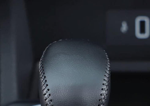 Car Gear Shift Knob Fit for Nissan Sentra 2020-2023,Leather Shift Lever Knob Cover Protector,Black with Black Stitches...