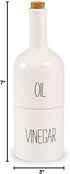 Stacked Oil and Vinegar Decanter Set, White...