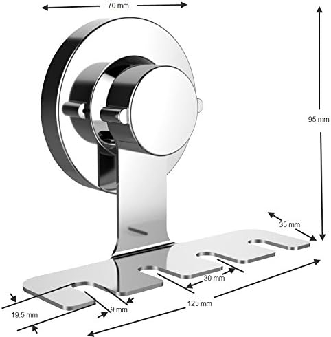 SIMPLELIFE Suction Cup, Mirror, Tile, Wall Mounted, Toothbrush Holder for Bathroom, Does NOT Fall Bathroom Organizer...