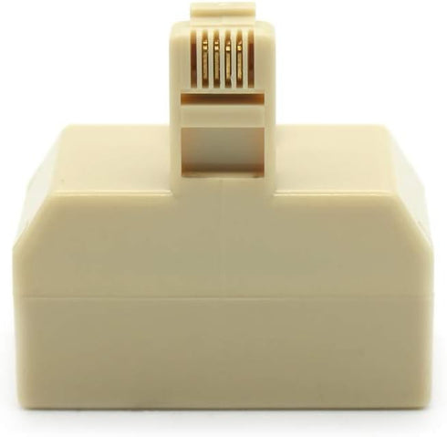 Modular Telephone Splitter Adapter RJ11 6P4C Snap-In Male to Female 3-Way Line Socket Triplex Divider Connector RJ11 Phones Plug Jack Cord Cable W...