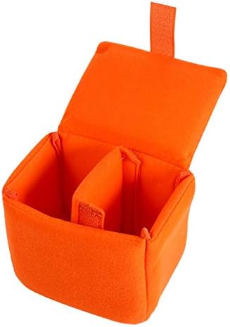 Zerone Waterproof Camera Bag, Shockproof Padded DSLR Camera Bags Insert Case, Camera Organizer with Hook and Loop for Camera Storage(Orange)...