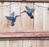 Hummingbirds, Set of 2, Nature Inspired Small Wall Hanging Ornamental Birds, Fall Garden Home Decorations, Good Luck Accent Plaques, Handmade in H...