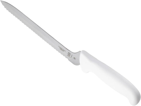 Mercer Culinary Ultimate White, 8 Inch Wavy Edge Offset Utility Knife...